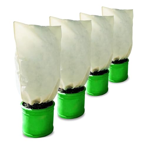 HAFRILY 2PCS Plant Fleece Frost Protection Jackets 80cm x 100cm Plant Frost Protection Covers Fleece Bag for Plant Covers Plant Protectors From Frost,From Birds and Insects