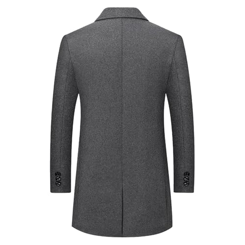 Cambkatl Men's Single Breasted Woolen Blazers Slim Fit Long Sleeve Mid-Lenght Suit Jackets Casual Sports Coat with Pockets3