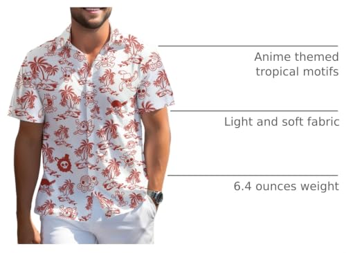 Image of 99TIMORO Movie Characters Hawaiian Shirt for Men Short Sleeve Top