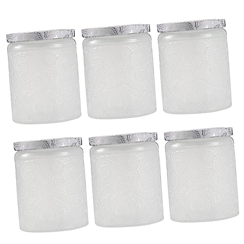 Veemoon 6 Pezzi Bicchiere Di Candela Barattolo Di Candela Per Barattoli Di Muratore Barattoli Di Candele Colorato Grandi Vasi Da Muratore Tazza Con Fabbricazione Kit Bianca