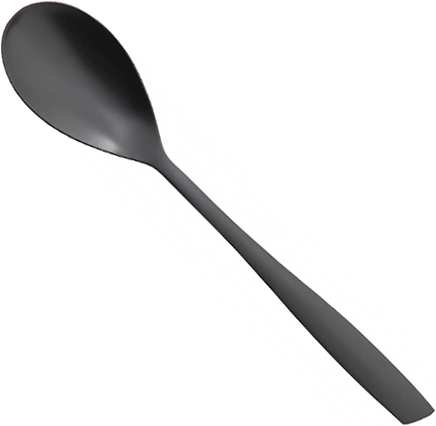 BUGATTI RIVIERA Dessert Spoon, Black, Approx. 7.9 inches (20 cm), PVD Sandblast, 18-10 Stainless Steel, Dishwasher Safe, Made in Italy, 1 Piece
