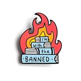 I'm with the Banned - Enamel Pin with 2 Secure Clasps - Designed for Backpacks, Clothes, Hats, Lapels, Ties by Dissent Pins