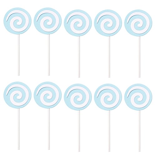TOYMYTOY 10 unids Lollipop Decoración Torta de Cumpleaños Globo de Aire Caliente Nube Ornamentos Niños Regalo Kindergarten Decoración Para la Fiesta de Navidad (Home)