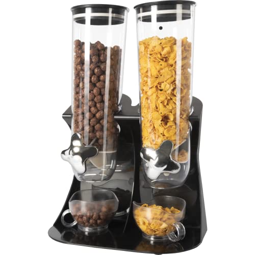 Dispenser Cereali BAKAJI Doppio - 8 Litri, Con Dosatore, Per Cereali, Pasta, Frutta Secca