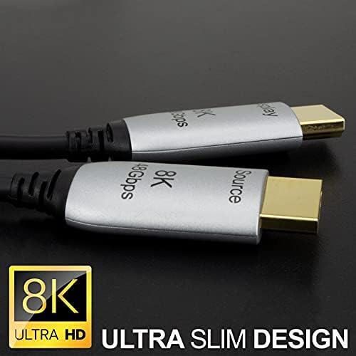 kenable HDMI 2.1 Active Optical Cable Slim AOC HDR 48Gbps 8K 60Hz/4K 120Hz 10m [10 metres]