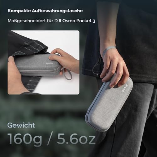 SMALLRIG Carrying Bag Tragetasche für DJI Osmo Pocket 3 Hartschalendesign, Plüschfutter und Handschlaufe, 5118 – Ansicht 2
