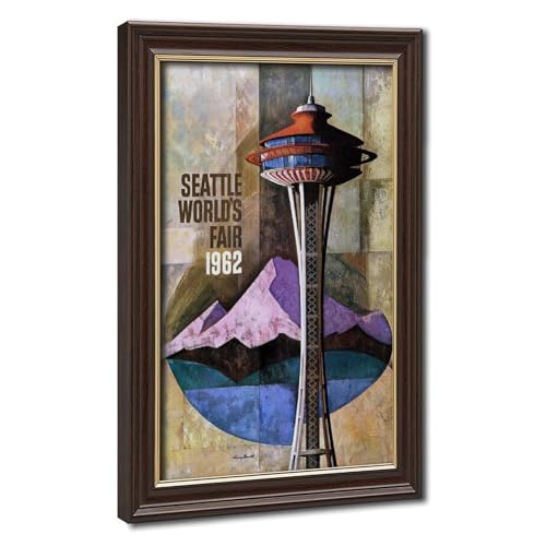 Poster vintage Seattle impression sur toile déco murale salon cadre à suspendre 20x30