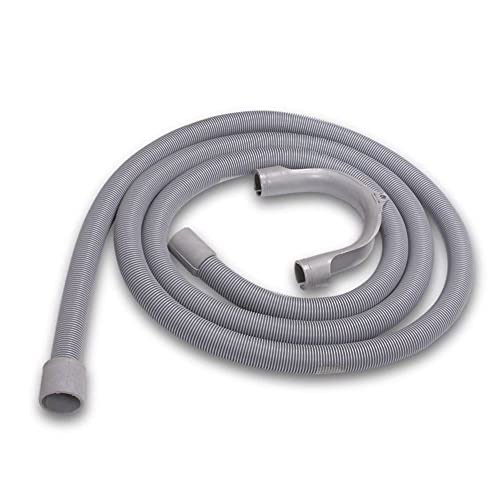 Merriway® BH04423 1.5 Metre (39 inch) Washing Machine Dishwasher Rubber Outlet Discharge Hose - Grey