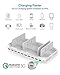 Unitek Charging Station for Multiple Devices, USB Charging Dock with Adjustable Dividers, QC 3.0 and SmartIC, iPhone, iPad, Tablet Organizer Stand-(UL Certified)