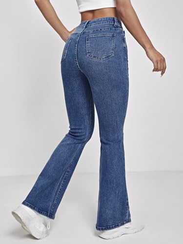 Image of TOPLOT Women's Jeans | Bootcut Fit Design | Trendy Fashion Stylish Look Structure |Regular Pant Baggy High Waist | Comfortable Wear | Easy Movement Fit | Casual & Everyday Wear (5155)