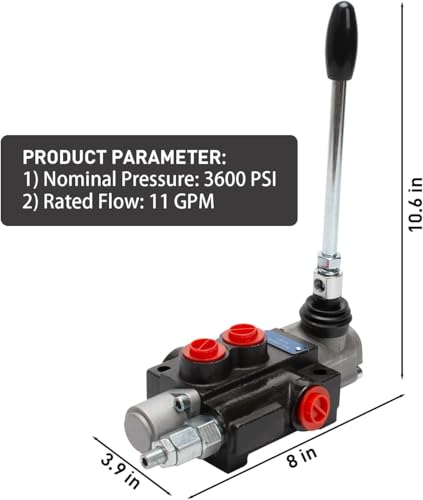 Kit de válvula control flujo hidráulico industrial con manija ajustable 7