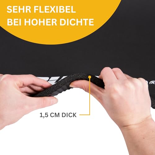 Gymnastikmatte 1,5 cm Muawo mit Tragegurt und Tasche