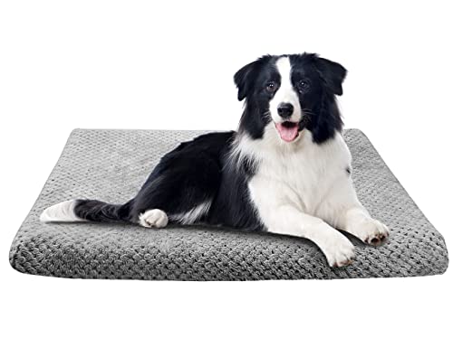 Onarway Hundematratze, verbesserte Flauschige Fleece-Hundebettmatte für Welpen, Hunde und schlafende Katzen, Größe 106 × 71 cm Waschbare Sherpa-Hundematte für kleine und mittelgroße Haustiere Cover