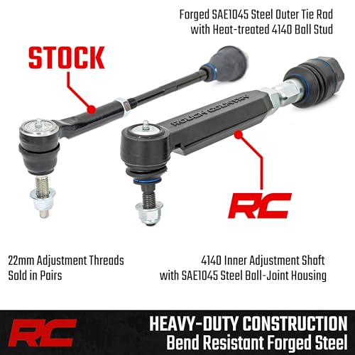 Rough Country HD Tie Rod Kit for 2011-2024 Chevy/GMC 2500HD/3500HD - 11016 - image 3