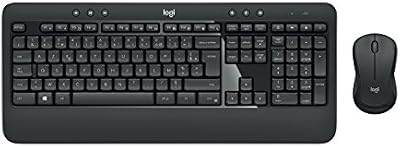 Logitech MK540 Pack Inalámbrico Teclado y Ratón para Windows, Disposición AZERTY Belga , Negro