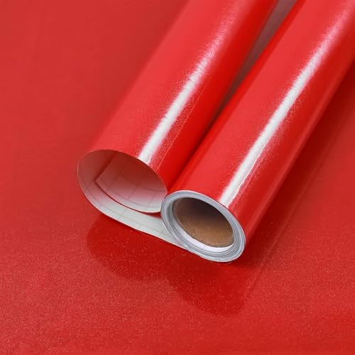 Image of HOME13 Vinyl Wrap Sheet for Car & Bike Self Adheisve Vinyl Wrap Sticker & Decal Roll Film Air Release Bubble Free (Red Gloss., 12x100 Inches)