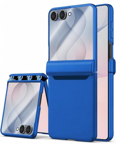 Image of STORMTAL for Samsung Galaxy Z Flip 8 Case, Hinge Protection, Built-in Screen Protector, Wireless Charging, Shockproof, Slim Rugged Phone Protective Case for Galaxy Z Flip 8 Blue