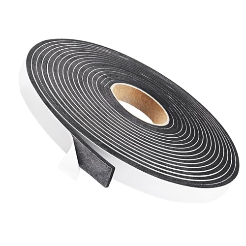 Dichtungsband Selbstklebend 3mm x 15mm x 10m, Moosgummi Schaumstoffband Hochdicht, Wetterfest Schaumstoffdichtung Selbstklebend für Tür Fenster...