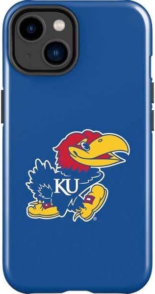 Skinit Impact Phone Case Compatible with iPhone 15 - Officially Licensed University of Kansas Jayhawks Mascot Outline Design