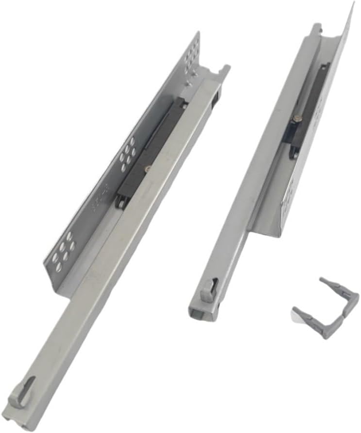 Heavy Duty Drawer Slides Push Open Undermount Slide Furniture Kitchen Cabinet Concealed Hydraulic Drawer Sliders(16inch(400mm))