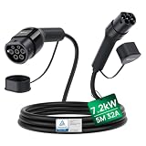 GONEO Tipo 2 Cavo di Ricarica 7,2kW 5M 32A 230V 1 Fase Mode 3 per EV/PHEV