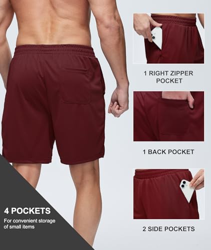 ZITY 7” Inseam Mens Athletic Running Shorts Mesh Quick Dry Gym Shorts - image 7