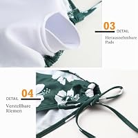 Genfien Damen Bikini Set V Ausschnitt Triangel Bikini Sexy Low Waist – Ansicht 6