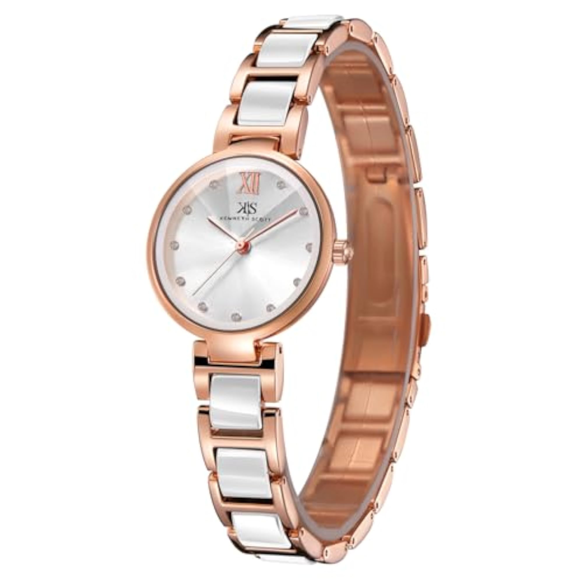 Women's Analog Display Watch with Alloy and Ceramic Strap