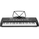 Klawiatura Elektroniczna 61-klawiszowa Klawiatura Elektroniczna Z Organami Elektrycznymi I Mikrofonem Na Statywie Oraz Arkuszem Naklejek