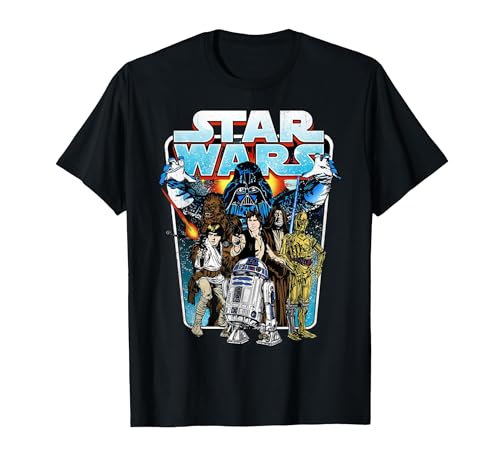 T-shirt Star Wars Classic Comic anti-déformation avec imprimé Darth Vader durable