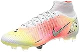 Zapatos de fútbol/fútbol NIKE Superfly 8 Elite MDS FG, Zapatillas de fútbol Unisex Adulto, Blanco Mtlc Silver Pure Platinum BRT Mango Negro, 47 EU