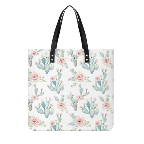 Tote bag cactus aquarellé sac à main d'été pour une touche de poésie