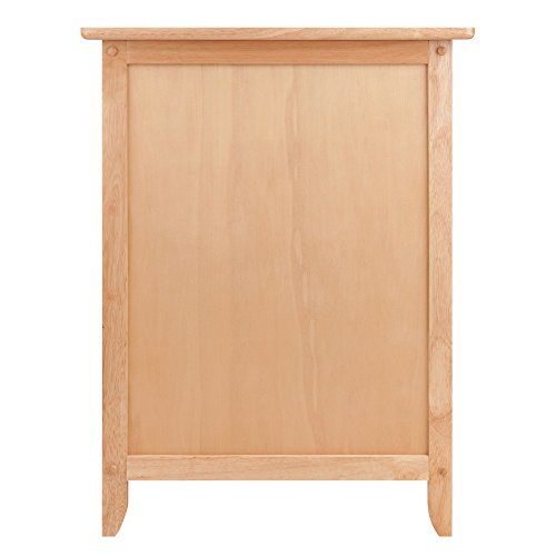 Winsome 25 x 18.9 x 14.96-Inch Composite Wood End/Night Table with Satine Nickel Knob, Natural (81115) by Winsome - Image 5
