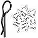 MMOBIEL 50 Pcs Universal RC Body Clips Bend R-Pins for 1/10th 1/12th Parts for RC Car / Off Road Buggy / Truck Shell Parts Black