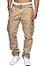 Produktbild Indicode Herren William Cargohose aus Baumwolle m. 7 Taschen inkl. Gürtel | Lange Regular Fit Cargo Hose Baumwollhose Freizeithose Wanderhose Trekkinghose Outdoorhose für Männer Fog XXL