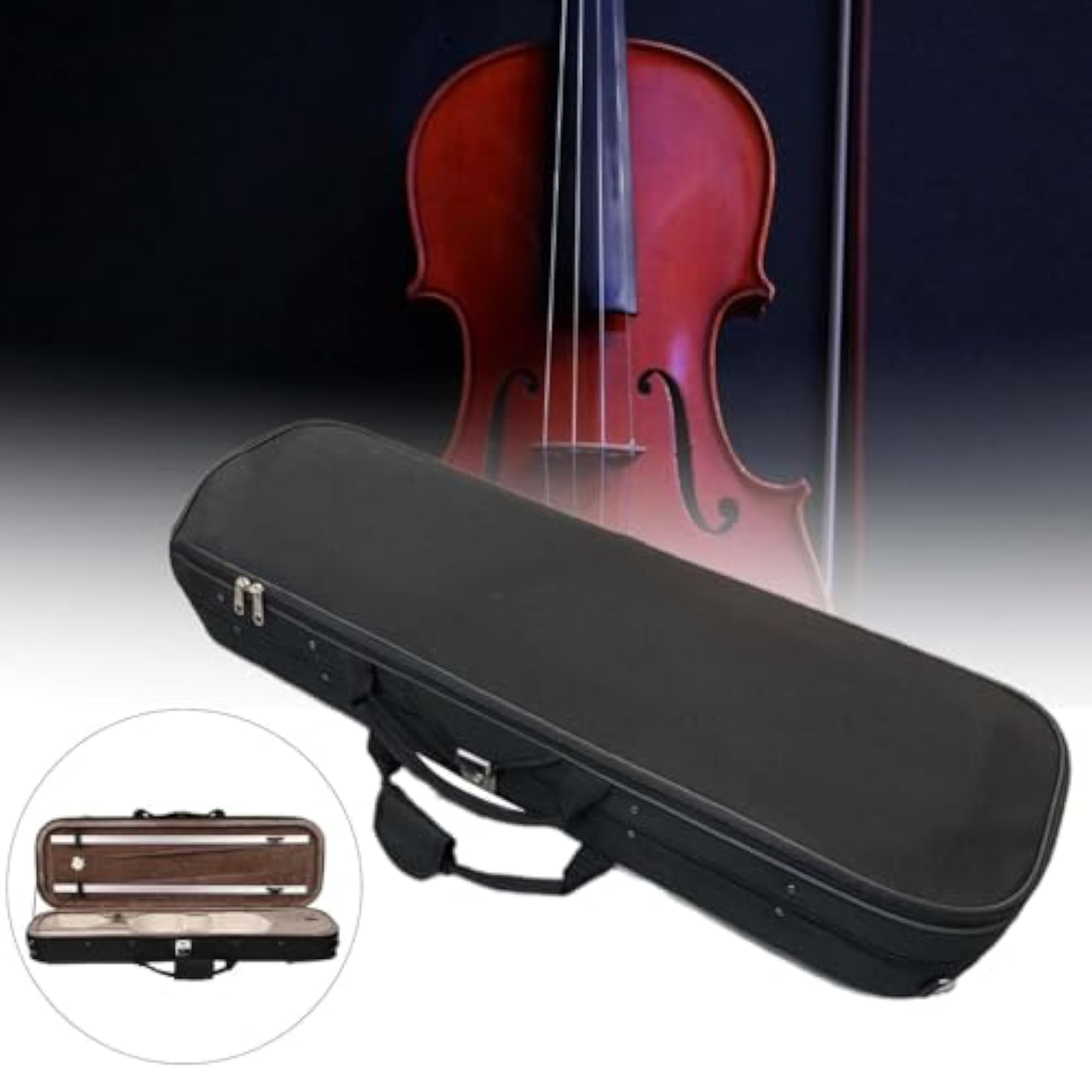 Portable 4/4 Violin Case with ABS Lining