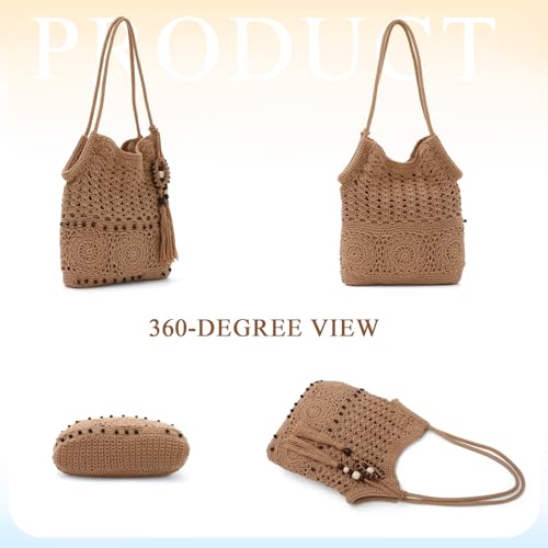 Bolso de hombro tejido GOKTOW para mujer verano playa miniatura 4