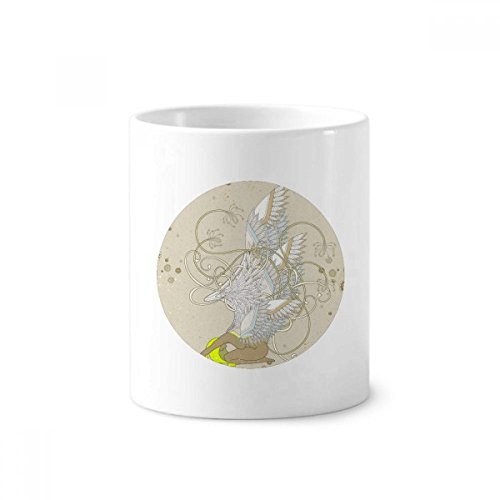 Mug Fleur Wing en céramique Ukiyo-e 350 ml, tasse blanche japonaise et porte-stylo original