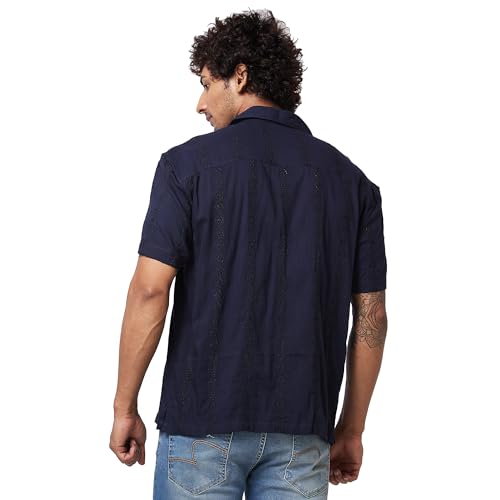 Image of Spykar Solid Half Sleeve Regular Fit Shirt for Men