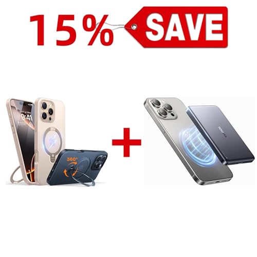 TORRAS Magnetic Power Bank 10,000mAh & Magnetic Case — Buy Together to Save 15%