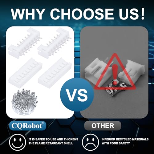 CQRobot JST PH 2.0 mm Pitch 8-Pin Electronic Computer Connector IC Male Plugs, Female Sockets Housing and T-Shaped Crimp Terminal Kit. 50 Sets/500 Pieces Wire-to-Board Adapter Cable Assembly. - Thumbnail 6