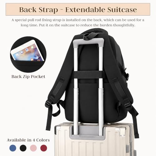 Image of Laptop Backpack for Women & Men with Multiple Pocket- Waterproof Travel Backpack Fits 15.6 Inch Laptop, Stylish College Bag for School, Camping, Travel Large Capacity Backpack (Black)