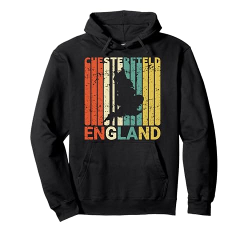 Retro Chesterfield Residents Country England Pullover Hoodie