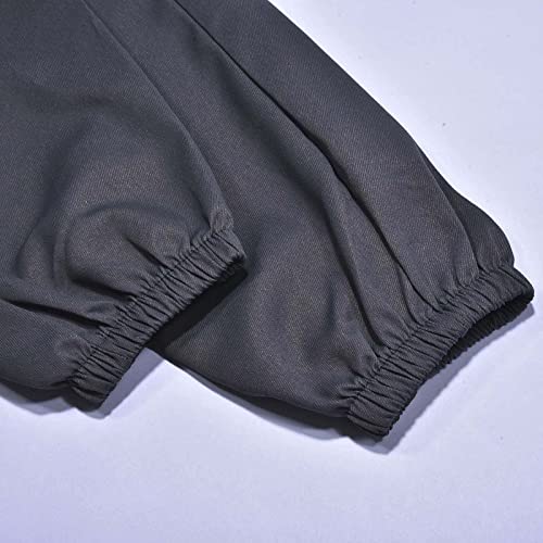 Men's High Waist Drawstring Solid Cinch Bottom Cargo Pants Multi Pockets Streetwear Relaxed Fit Tapered Joggers2