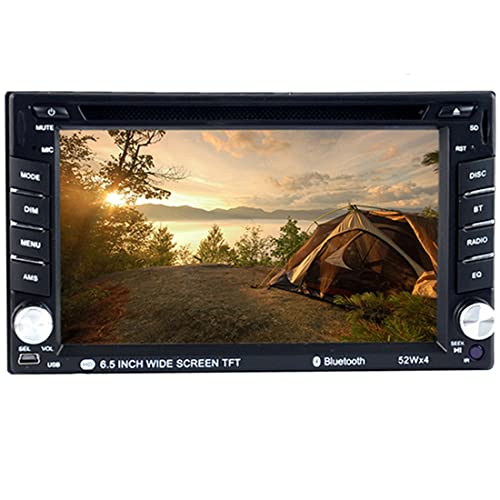 VIGORTHERIVE 2 DIN Car Radio Bluetooth 6.5 Pulgadas Pantalla táctil Control Remoto Estéreo DVD/CD Player Radio Cassette Player con Mirror Link, FM/SD/USB/AUX