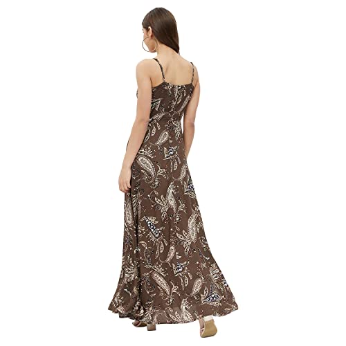 Image of Harpa Women's Rayon Modern Maxi Casual Dress (GR6387A- Olive Small)