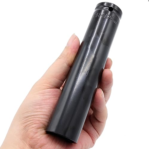 Image of 1 /2 inch Drive by 24mm Deep Impact Socket, Heat-Treated CR-V Steel 6 inch Length, 6-Point Metric Size (24mm)