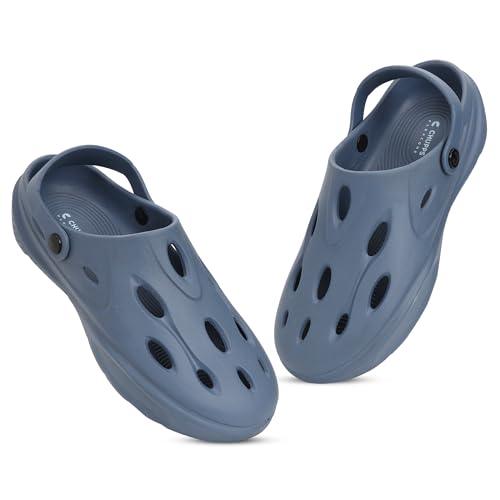 Image of CHUPPS Gator Clogs for Men | Lightweight EVA Clogs | Anti-Slip Sole | Cushioned Footbed | Breathable Ventilation | Adjustable Back Strap | Waterproof Casual Garden Clogs for Men