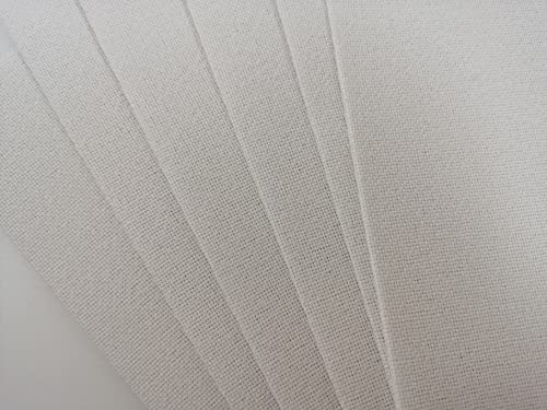 Image of KCS 6 pc of 12 inch x 18 inch 30cmx45cm high Count Counted Cotton Aida Cloth Cross Stitch Fabric (28CT,White)