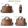 SPAHER Mens Leather Laptop Bag Briefcases for Men 15.6 Inch Leather Briefcase Business Work Laptop Handbag Shoulder Bag Messenger Bag with Removable Strap Daily Man Bag Gift for Man #3
